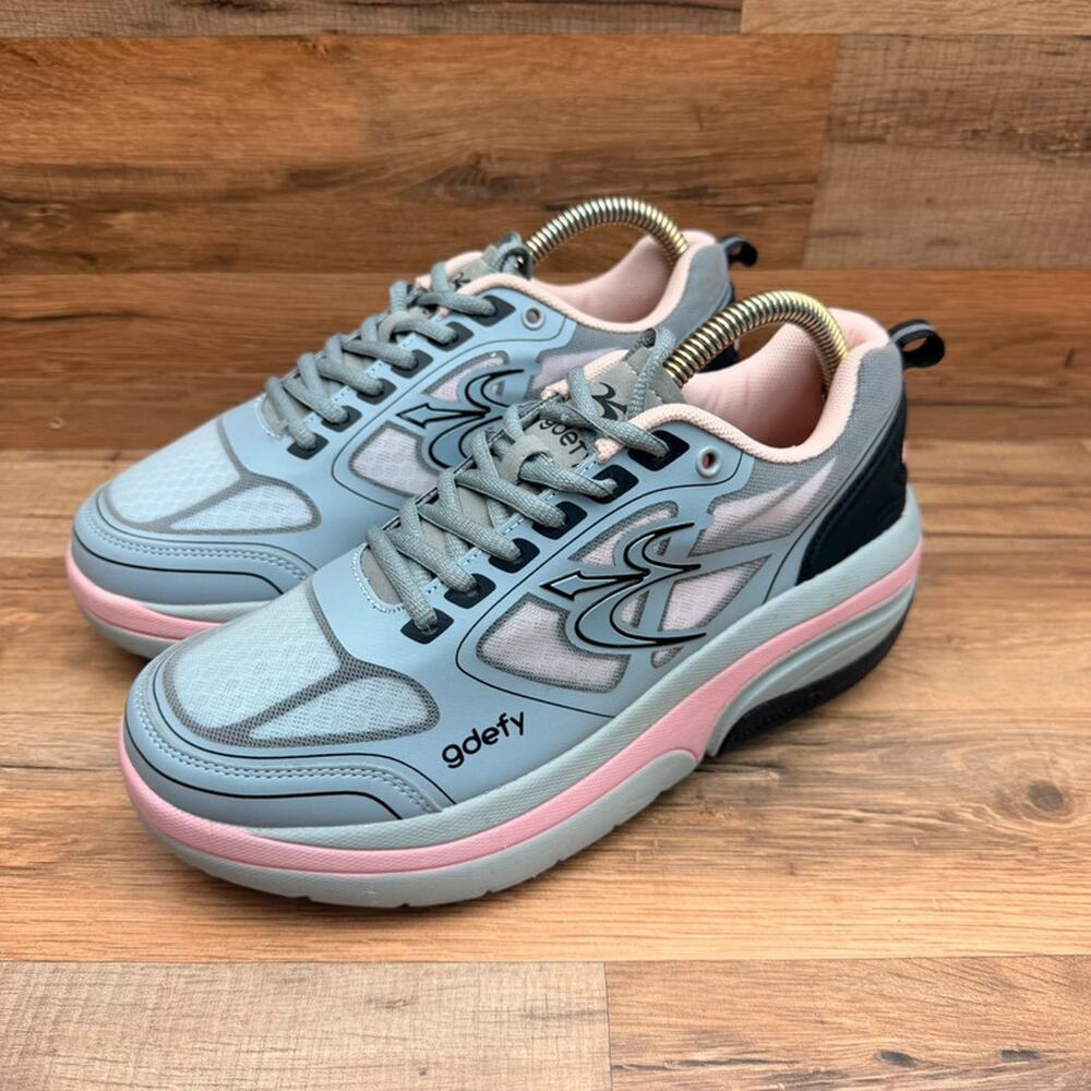 Gravity Defyer G-Defy Mighty Walk Womens Size 8.5 Gray Pink Sneakers TB9022FGP-W